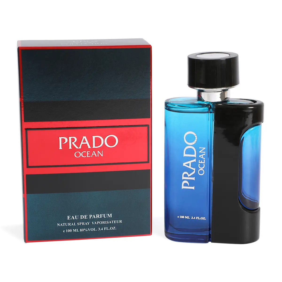 Prado Ocean Eau De Parfum 100ml/3.4fl.oz. Natural Spray Cologne for Men - Refreshing Scent - Men's Fragrance