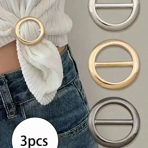 3-Piece Set Multifunctional Styling Metal Scarf Clips, Elegant Fashion Accessories for Shirts and Dresses, Suitable for Various Occasions, Cinch Clips