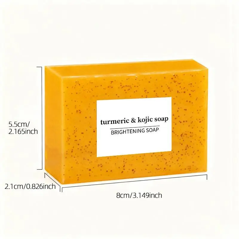 3PCS Kojic Turmeric Soap Set - Lemon Fresh, Natural Look, Daily Wash, Radiance Boost, Facial & Body Care, Acne Support, Skin Repair, with Complimentary Mousse Bottle