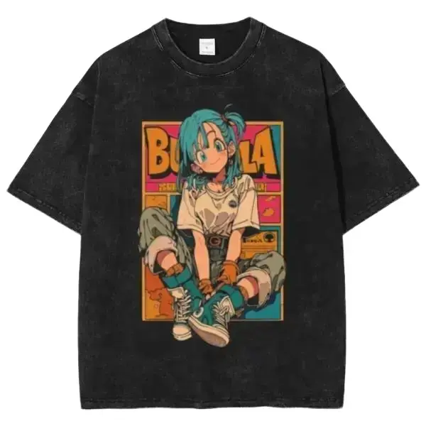 Bulma Bounty Poster Graphic Tee, DBZ Shirt,  Vintage Anime Shirt, Manga shirt, Unisex Streetwear Tee, cotton crew neck shirt, Trending, Viral Gift For Him and Her,school outfit，streetwear，loose fashion, Oversized Menswear, Soft Top