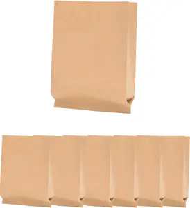 100 Pack Breakfast Paper Bags Deli Bags, 8 x 6 inch Kraft Dry Wax Paper Sandwich Bags, Waterproof & Grease-proof Paper Bags