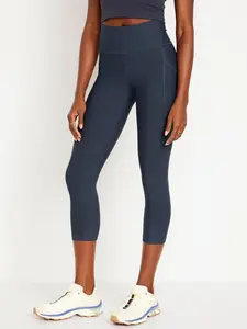 Old Navy Women's High-Waisted PowerSoft Crop Pocket Leggings