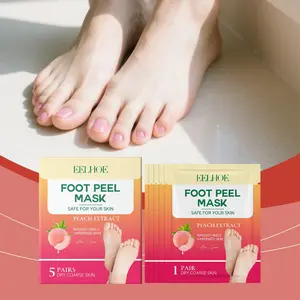 Peach Care Foot Mask, Natural Plant Essence Hydrating, Improves Dry Daily Foot Care, Exfoliating Mask for Cracked Feet, Calluses, Dead Skin Repair, Moisturizing Foot Mask