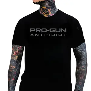 Pro-Gun Anti-Idiot T-Shirt |   Tactical Second Amendment Tee |   Men's Pro-2A Graphic Print Cotton Shirt |   Bold Statement Apparel |   2A Rights Supporter Gift Idea |   Casual Patriotic Wear,washed