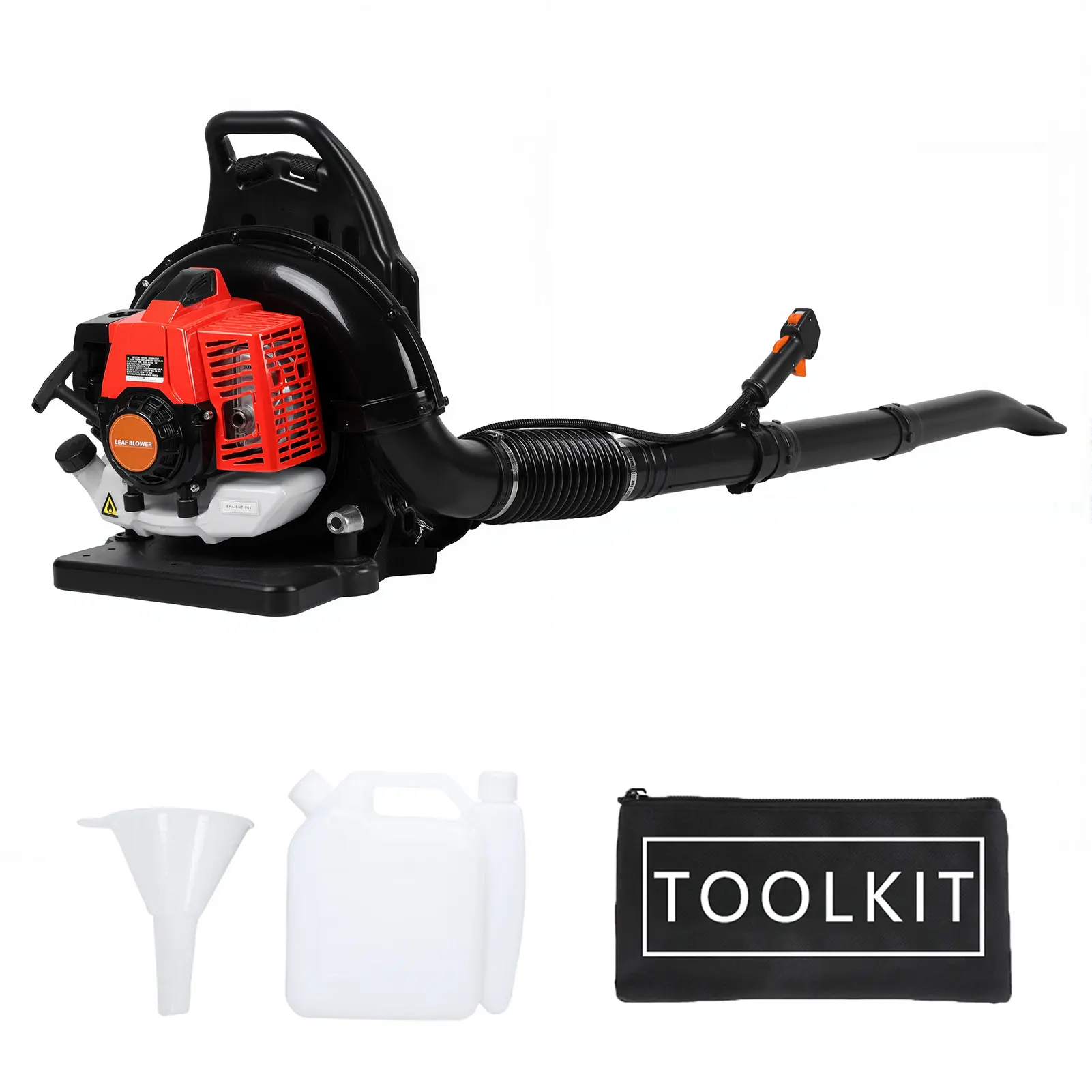 Gas Powered Leaf Blower, 63cc 2-Stroke Backpack Model with 700CFM, 200MPH, Ergonomic Design, Low Vibration, Cruise Control, 1.3L Tank & Toolkit for Lawn Cleanup
