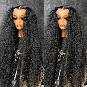Bling Hair 30 32Inch Jerry Curly Wig Transparent 13x4 Lace Front Human Hair Wigs 180% Brazilian Kinky Curly 13x6 Frontal Wig Human Hair For Women