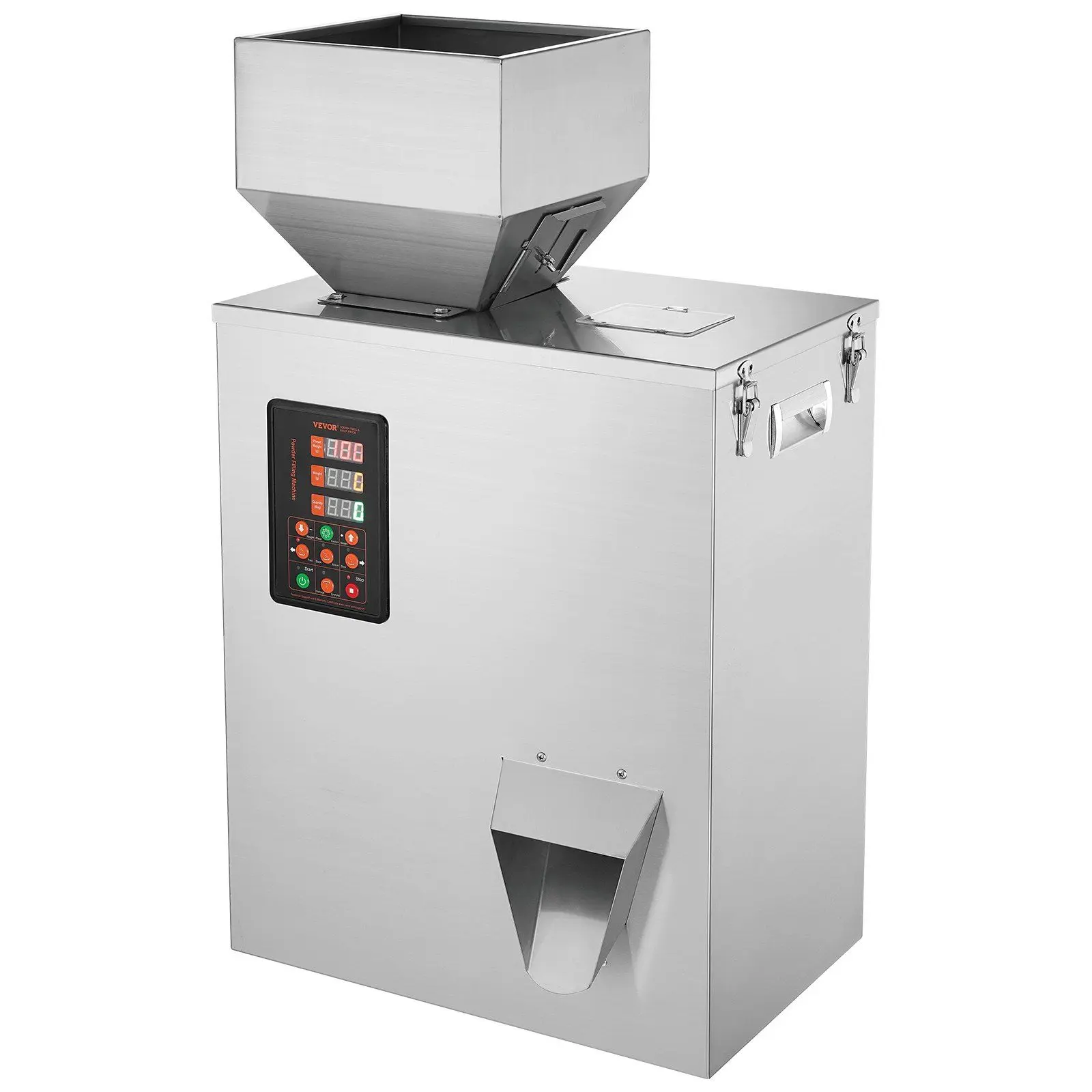 VEVOR Powder Filling Machine, 0.022-1.1lbs/10-500g, Automatic Intelligent Particle Weighing Filling Machine, Bottle Bag Powder Filler Particle Dispenser for Tea Seeds Grains Powder Flour Beans Glitter