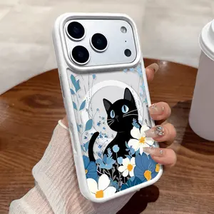 Magnetic Phone Case Featuring a Christmas Tree Design, Suitable for Thanksgiving, Compatible with for iPhone 17 E Air Pro ProMax iPhone16 15 14 Plus 13 12 11 X XS XR. This Transparent Case Is Available in Various Colors And Serves As a Timeless Shockpro