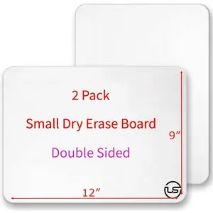 Small Dry Erase Board 9x12 (2 Pack) - Mini White Board for  & Students, Double-Sided Portable Whiteboard Small Dry Erase Board for Classroom, Office &  Learning