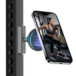 PUKEGM Magnetic Phone Holder Mount for Gym,360° Adjustable Magnet Phone Mount Attach to Metal Surface,Fitness Equipment Accessories for Home Gym,Golf Cart Accessories,Best Gift for Men & Women