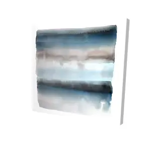 Begin Home Decor 2080-2424-AB58 24 x 24 in. Bathroom Decor - Blue Stripes Canvas - Illustrative Wall Art