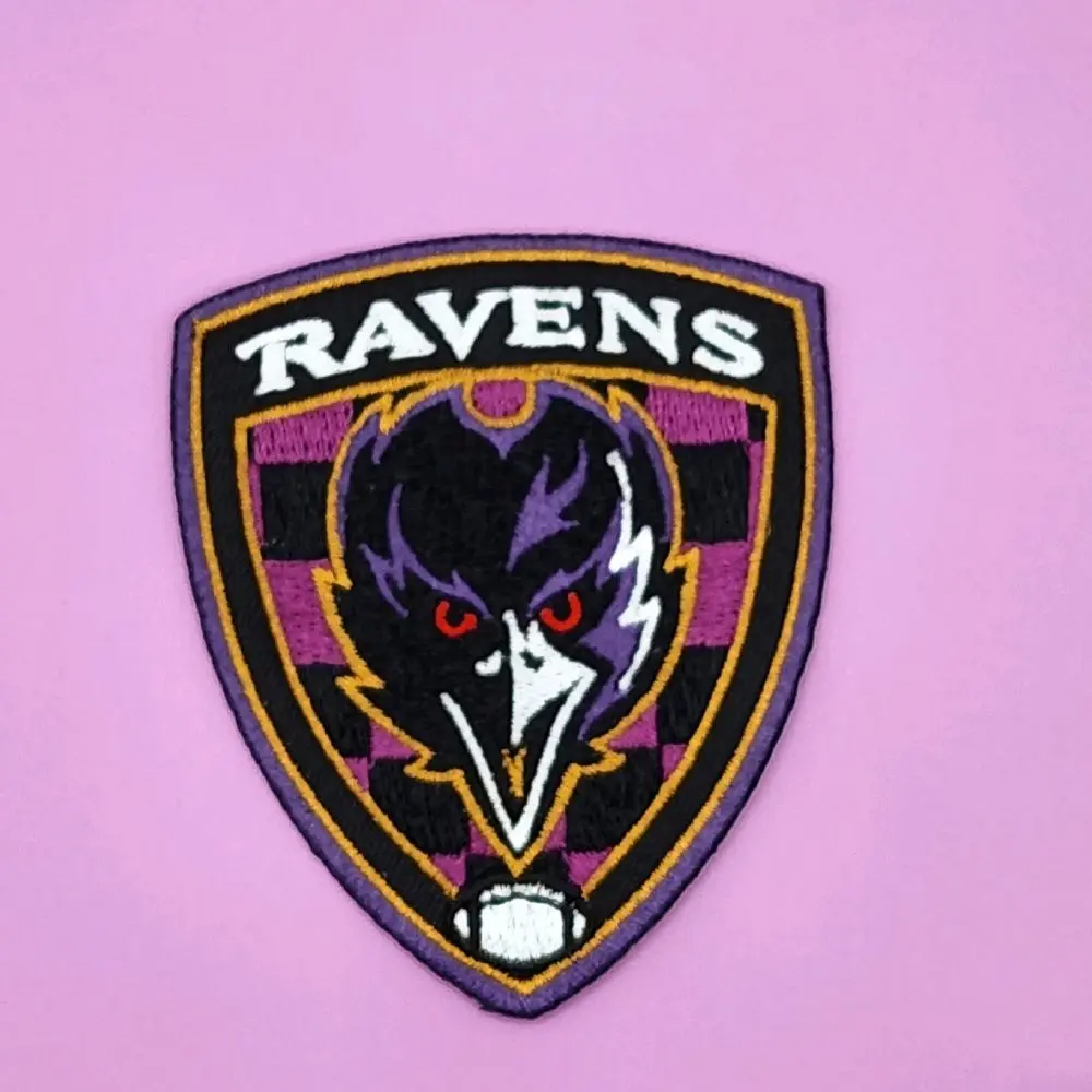 Football Shield Embroidered Iron-on Patch-3"
