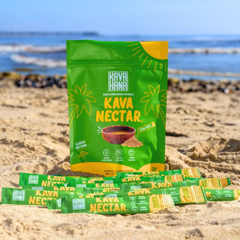Kavahana Kava Nectar Powder Sticks, Classic, Relax & Balance Editions, 20 Sticks, 100% Noble Kava Root, Vanuatu