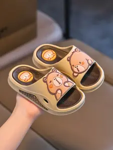 Summer Sandals, Cute Capybara Pattern, Thick Sole, Casual PVC Shoes for Boys and Girls, Indoor and Outdoor Wear, Non Slip Slippers