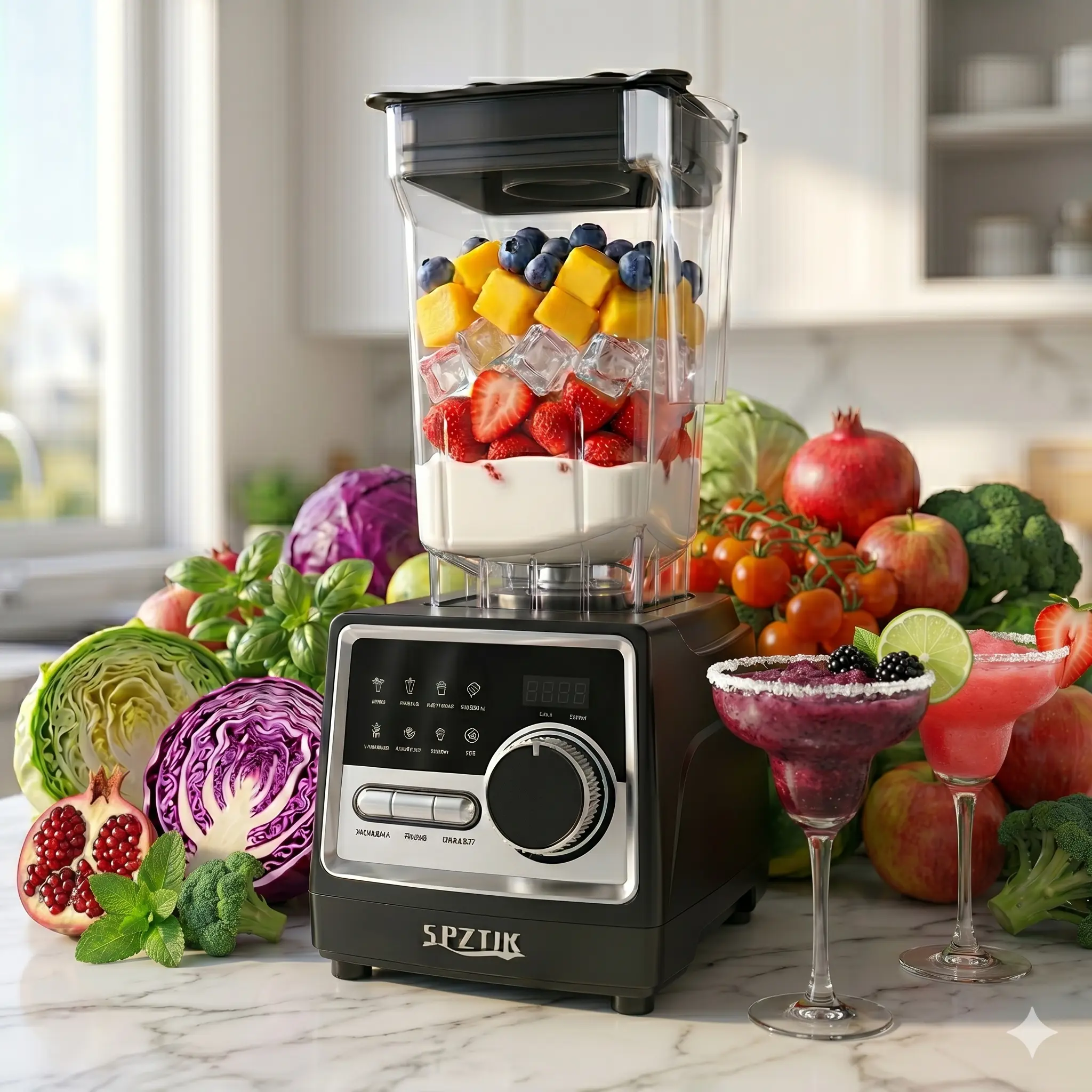 SPZTJK Professional Blender,Kitchen for Blender 68oz BPA Free 2