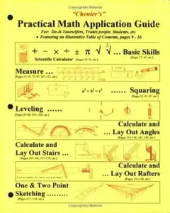 USED-Chenier's Practical Math Application Guide: For Do-it-yourselfers, Trades People, Students, Etc. by Norman J. Chenier (Paperback)
