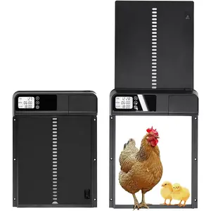 Automatic Chicken Coop Door with LCD Display | Weatherproof, Predator-Resistant, and Safety Features | Timer & Manual Modes,  Battery-Powered.