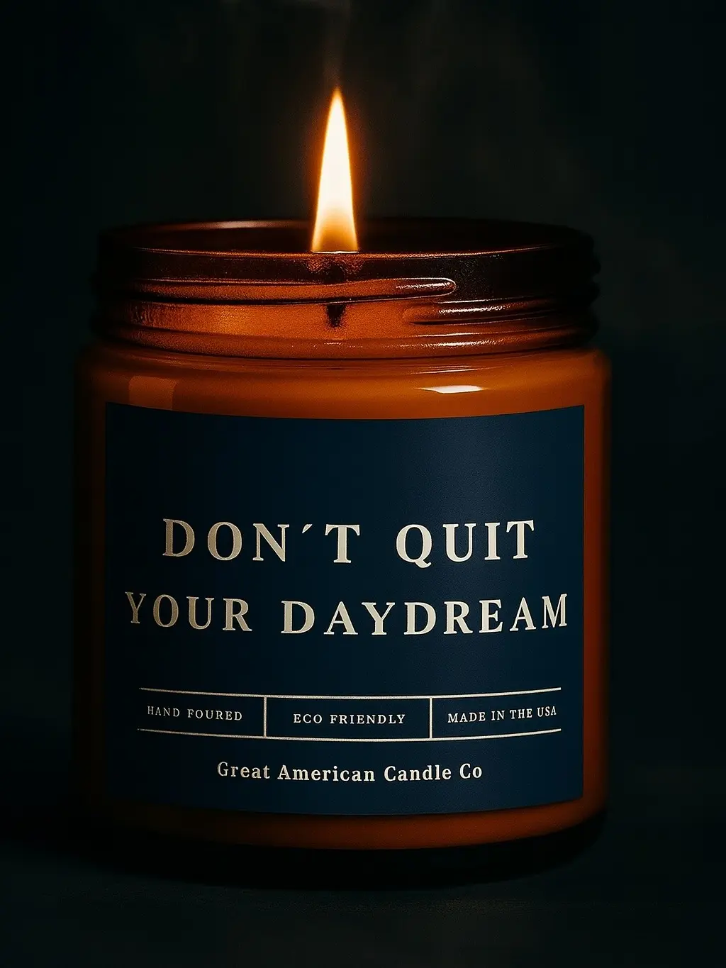 Great American Candle Co Don't Quit Your Daydream Coconut Apricot Wax Blend Candle Eco Friendly Hand Poured Made in the USA