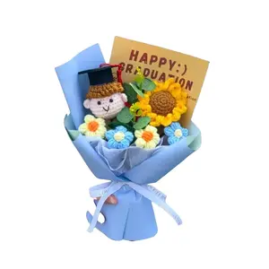 Knitted Graduation Bouquet - Decorative Graduation Gift for DIY Needlework Enthusiasts