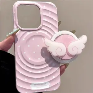 For Magsafe Cellphone Griptok For IPhone 17 16 Pro Max 3D Wings Magnetic Phone Socket Pocket Expanding Stand Phone Holder Korea