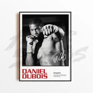 Daniel Dubois Art Print, Boxing Art Print, Boxing Arts Wall Decor, Home Gym Decoration, Sports Gift, Boxing Fighter Poster