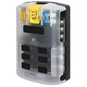 6 Circuit Automotive Fuse Block W/Cover (4X4 Vehicles)