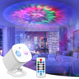 Water Ripple & Aurora Projection Night Light, DealsForYouDays Summer Deal, 4th of July Party Lights, Sunset Aurora Projector Lamp with Remote Control, USB-Powered Ambient Light for Summer Party, Bedroom, Living Room & Holiday Decor