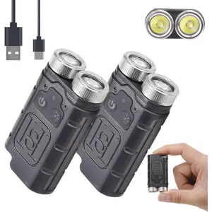 K2 2 Pack 1000 High Lumens EDC Flashlight with Tail MagnetSuper Bright Rechargeable USB C Mini Small Portable  Pocket Flashlights
