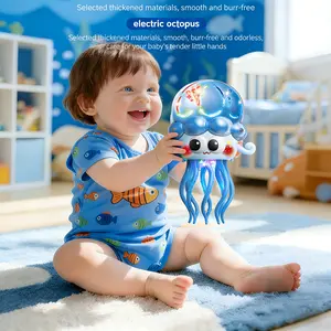 Electric Universal Dancing Octopus Toy With Music Induction And Colorful Lights, Interactive Jellyfish Style Moving Octopus Plaything For Boys Girls, Educational Sensory Learning Toy For Early Childhood Development
