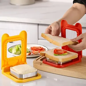 Stainless Steel Sandwich Maker Sealing Mold Wrapped Square Sandwich Mold Bread Cutter Sandwich Mold kitchen  gadgets