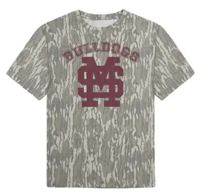 Maroon M over S Mossy Oak, Camo Pattern Men's T-shirt, Size S-5XL, Style Camo 3D T shirt, Gift For Men, Friend, Family