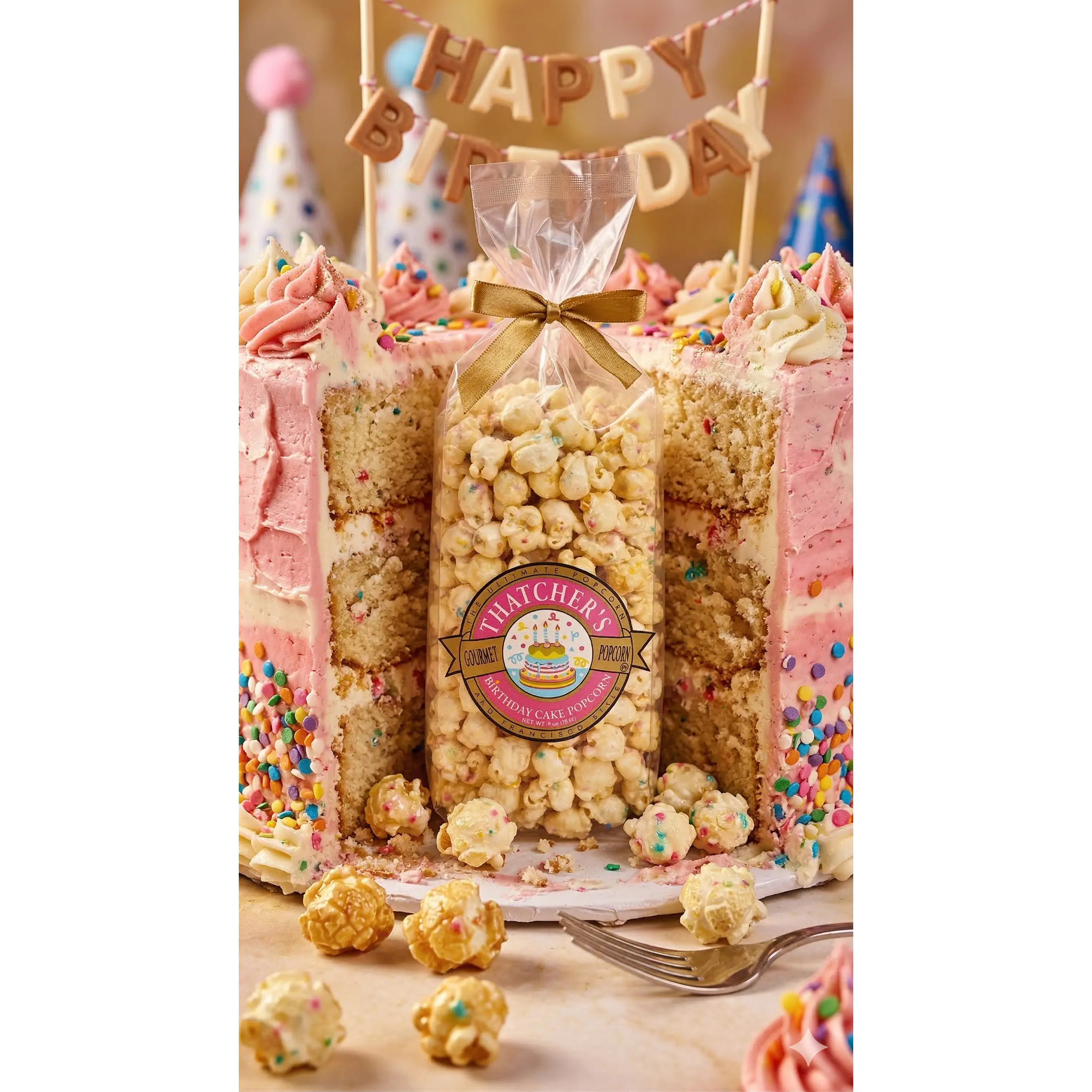 BIRTHDAY CAKE 8OZ GOURMET POPCORN