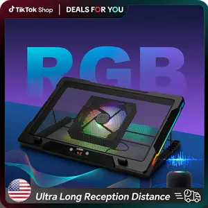 Laptop Cooling Pad 4 Quiet Fans Cooler Stand Dual USB Port for 12-17" Laptop Pc Accessories Gaming Items