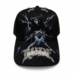 Religious Baseball Caps - Front, Mesh Back, Nylon, Simple Unique Designs, Fitted, Unisex Everyday Casual Fashion Accessory Hat