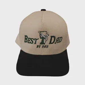 Best Dad By Par Snapback Hat ️ | Corduroy Brim Golf Dad Cap | Funny Father’s Day Gift
