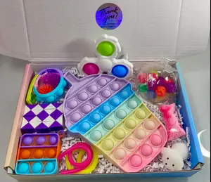 Colorful Boba Shake Pop It Fidget Box - Fidget with Colorful Boba Design for Fun and Stress Relief