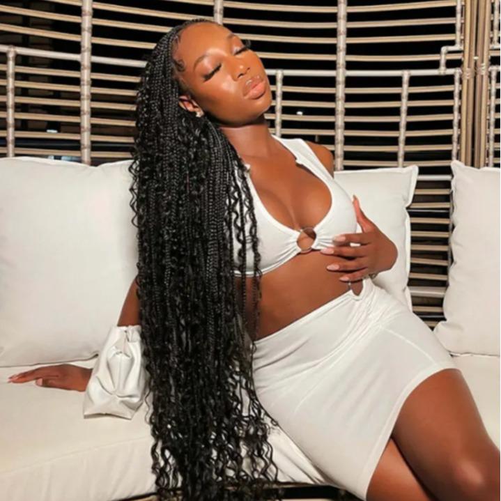 36 inch HD full lace braided wig for women triangle knotless box braided wig synthetic lace braided wig braided wig