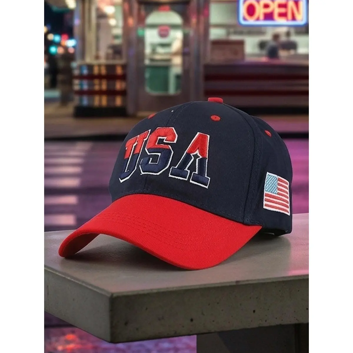 Patriotic Baseball Cap with 250th Anniversary USA Flag Embroidery, Low Profile Dad Hat for Men Women, Adjustable for Fourth of July & Outdoor Sports, Embroidery Cap
