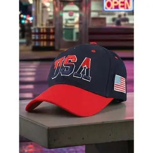 USA Hats American Flag Baseball Cap 250th Anniversary 4th of July Patriotic Adjustable Embroidered Cap(Blended Color,Full Style)