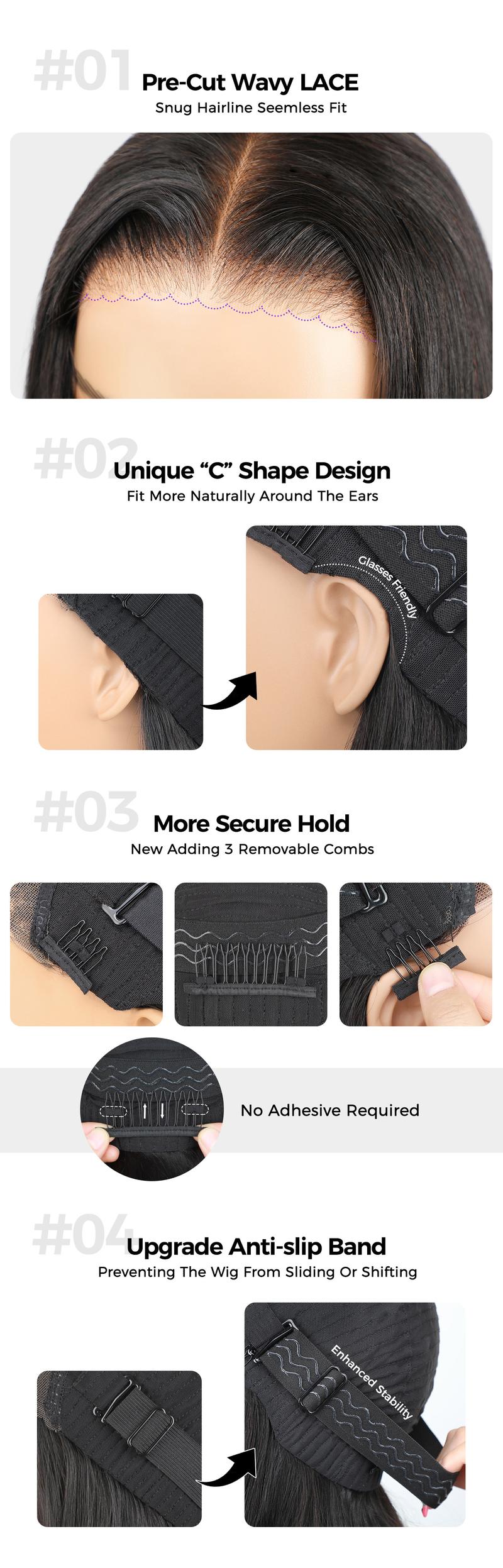 [Live Benefits] OQ HAIR Water Wave 99J Burgundy Color 7x5 Lace Glueless Wig 200% Density Pre Bleached Knots Wear Go Wigs Beginner Friendly