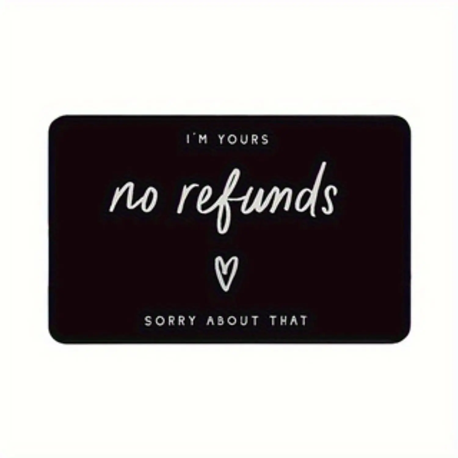 Letter Pattern Card, 1 Count No Refunds Letter Card, Gift Card for Men & Women, Office Stationery & Supplies