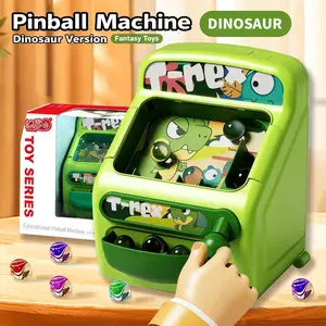 Dinosaur Themed Mini Pinball Machine Kids Tabletop Arcade Game Toy with Lights & Sounds Screen-Free Educational Toy for Hand-Eye Coordination Ideal Birthday Gift for Boys Girls