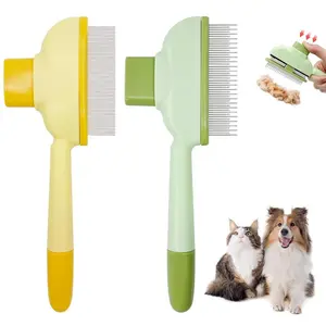 Flea Comb for Cats Dogs Brush for Shedding Pet Hair Removal Comb with Long & Short Stainless Steel Teeth for Deshedding Removes Fleas, Eggs, Pet Hair for Short and Long Hair - 1 Pack stainless steel teeth