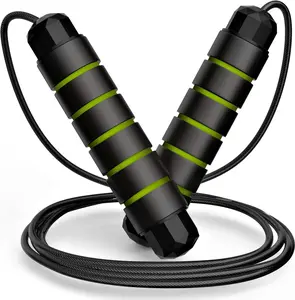Jump Rope, Tangle-Free Rapid Speed Jumping Rope Cable with Ball Bearings for Women, Men, and Kids, Adjustable Steel Jump Rope with Foam Handles for Home Gym Exercise Fitness Workout Equipment & Slim Body