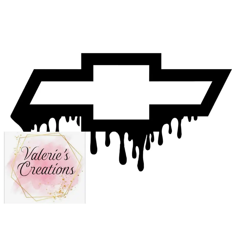 Valerie's Creations Chevy Drippy Truck Decal - Black Dripping Design