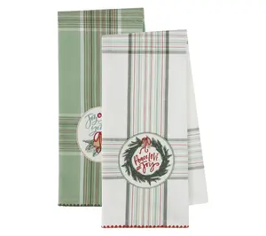 Design Imports Set/2 Christmas Joy Kitchen Towels