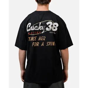 73Studio X Fallout: New Vegas Lucky 38 T-Shirt Black Acidwash