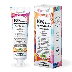 Anymoment Nano Hydroxyapatite Toothpaste (Fluoride Free), Whitening*, Supports Enamel Care*, Appropriate for Sensitive Teeth*, SLS Free, Xylitol nHA Toothpaste for Adults, Mint 4oz