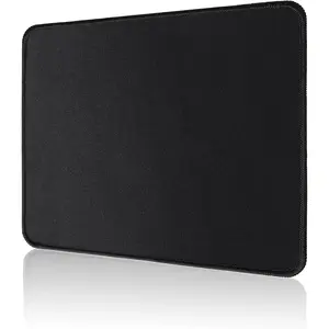 Mouse Pad with Stitched Edge, Non-Slip Rubber Base Mouse Mat for Laptop& Computer, Small Mouse Pad for Gamer, Office & Home, Black Square Mousepad 9.8''x 8.3''x 0.08''