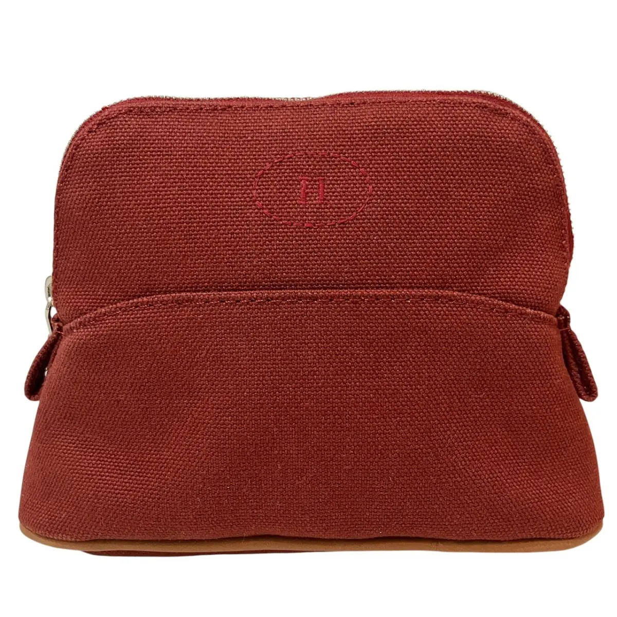 Pre-owned HERMÈS Canvas Small Leather Goods Hermes Bolide Pouch